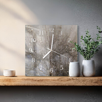 Štvorcové hodiny Kvapky rosy