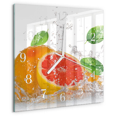 Štvorcové hodiny Grapefruit