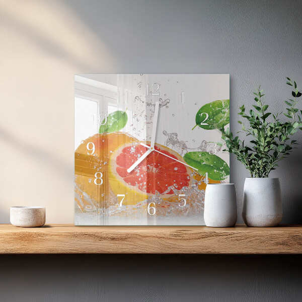 Štvorcové hodiny Grapefruit