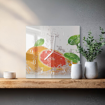 Štvorcové hodiny Grapefruit
