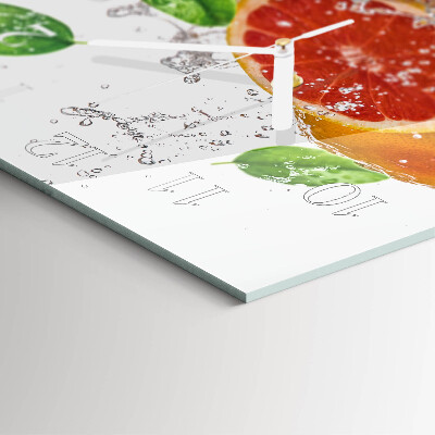 Štvorcové hodiny Grapefruit