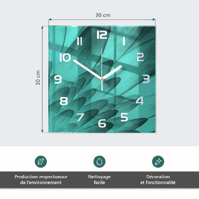 Štvorcové hodiny Listy
