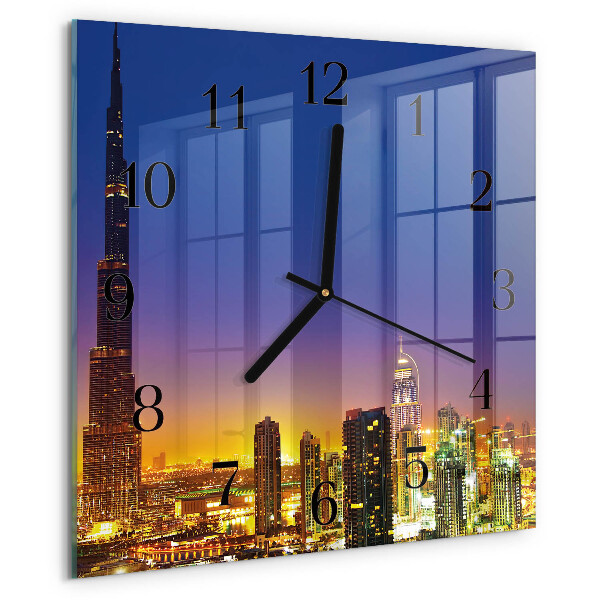 Štvorcové hodiny Horizont Dubaj