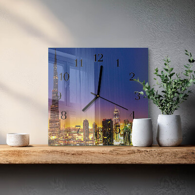 Štvorcové hodiny Horizont Dubaj