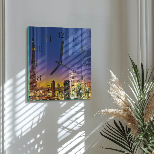 Štvorcové hodiny Horizont Dubaj