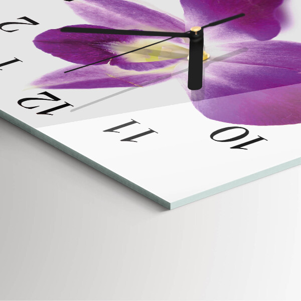 Štvorcové hodiny Kvet orchidey