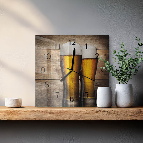Štvorcové hodiny Pivo