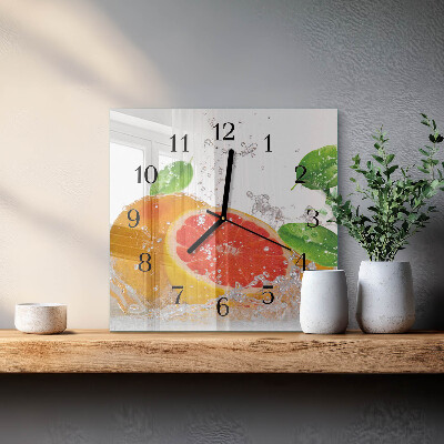 Štvorcové hodiny Grapefruit