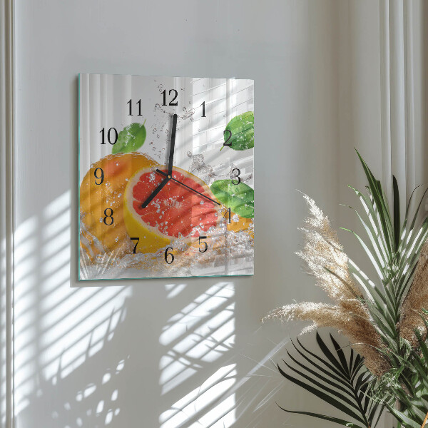 Štvorcové hodiny Grapefruit