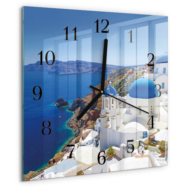 Štvorcové hodiny Santorini