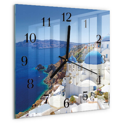 Štvorcové hodiny Santorini