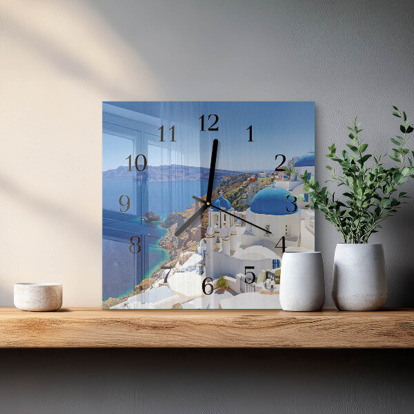 Štvorcové hodiny Santorini
