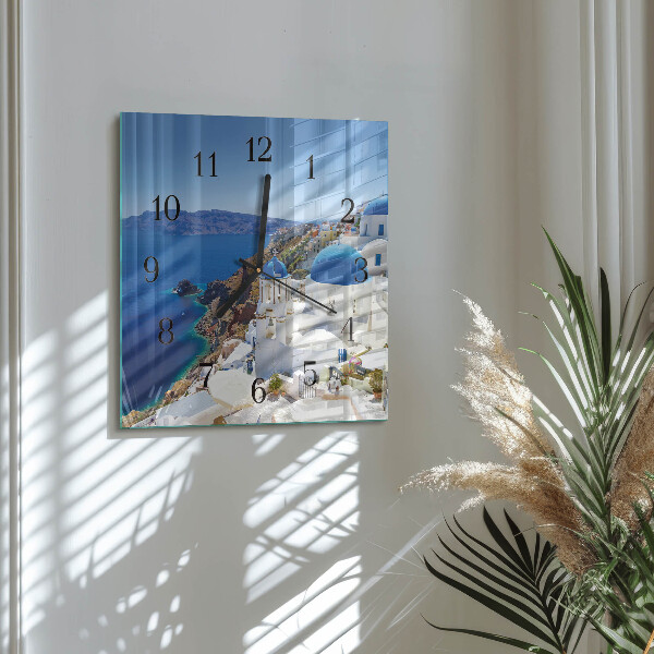 Štvorcové hodiny Santorini