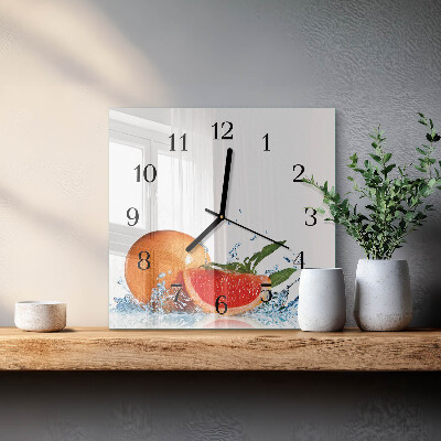 Štvorcové hodiny Grapefruit