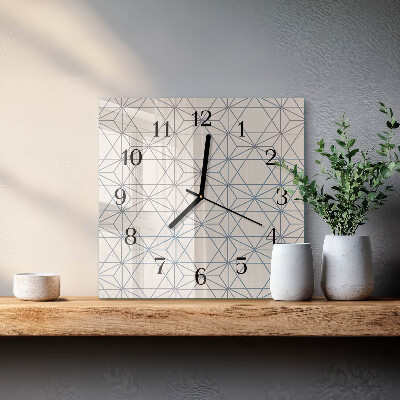 Štvorcové hodiny Geometrický vzor