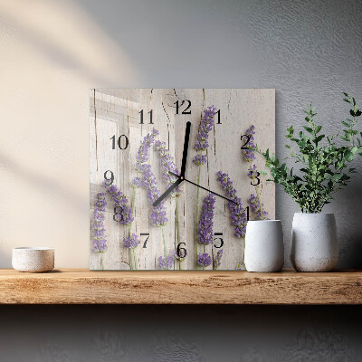 Štvorcové hodiny Levanduľa