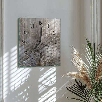 Štvorcové hodiny Kvapky rosy