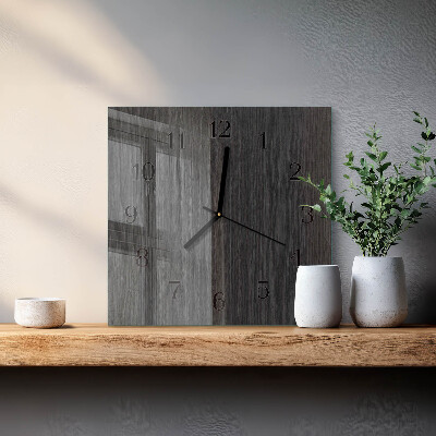 Štvorcové hodiny Drevo