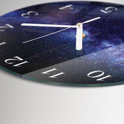 Okrúhle sklenené hodiny Galaxia