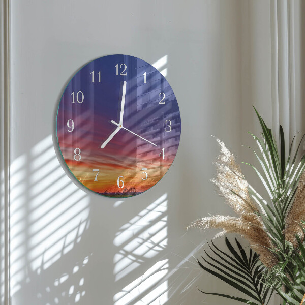 Okrúhle sklenené hodiny Pole