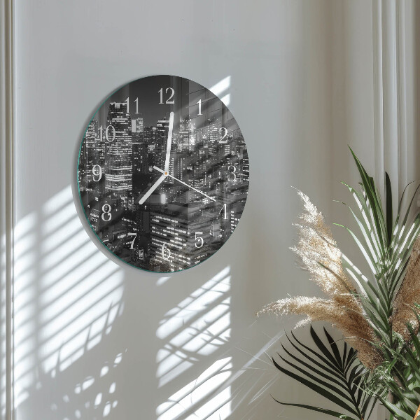 Okrúhle sklenené hodiny Horizont