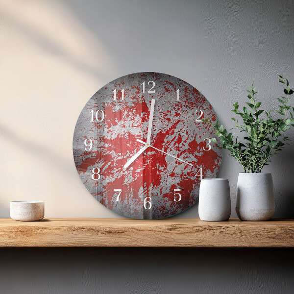 Okrúhle sklenené hodiny Škvrny