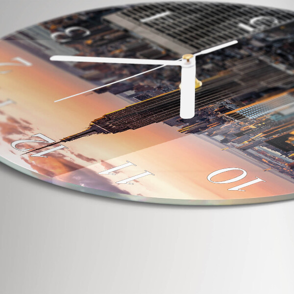Okrúhle sklenené hodiny Horizont