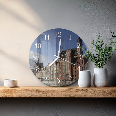 Okrúhle sklenené hodiny Gdansk