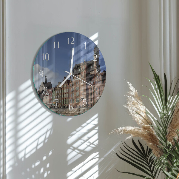 Okrúhle sklenené hodiny Gdansk