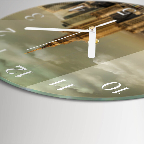 Okrúhle sklenené hodiny Varšava
