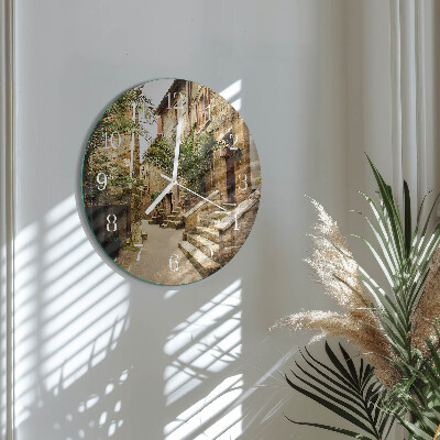 Okrúhle sklenené hodiny Avenue Palms