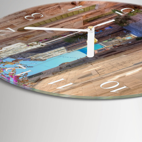 Okrúhle sklenené hodiny Avenue