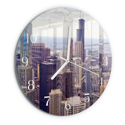 Okrúhle sklenené hodiny Horizont