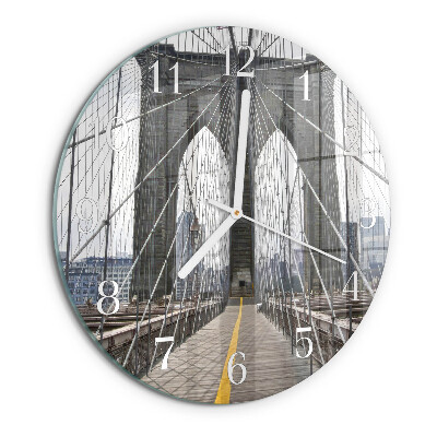 Okrúhle sklenené hodiny Brooklynský most
