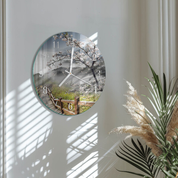 Okrúhle sklenené hodiny Jar