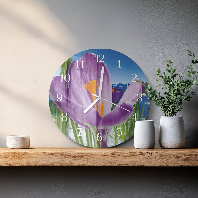 Okrúhle sklenené hodiny Jar