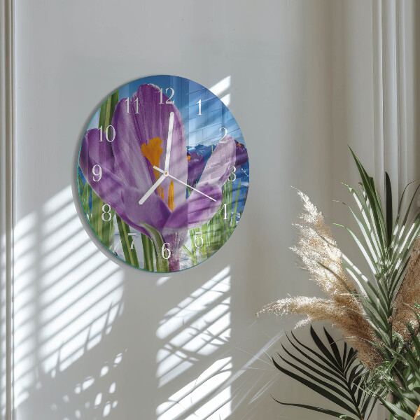 Okrúhle sklenené hodiny Jar