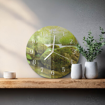 Okrúhle sklenené hodiny Príroda