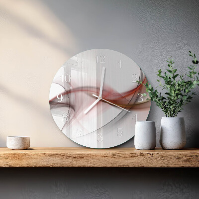 Okrúhle sklenené hodiny Abstrakcia