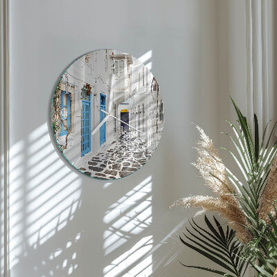 Okrúhle sklenené hodiny Santorini