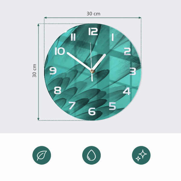Okrúhle sklenené hodiny Santorini