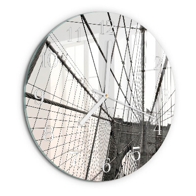 Okrúhle sklenené hodiny Brooklynský most