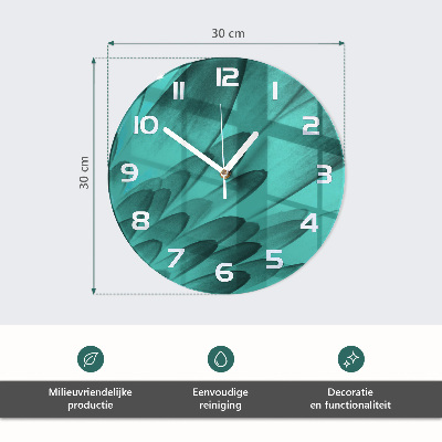 Okrúhle sklenené hodiny Orchidea
