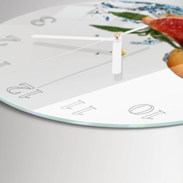 Okrúhle sklenené hodiny Grapefruit