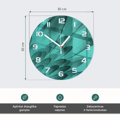 Okrúhle sklenené hodiny Lesný chodník