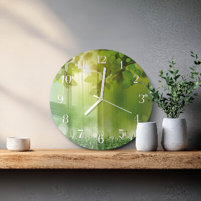 Okrúhle sklenené hodiny Jar