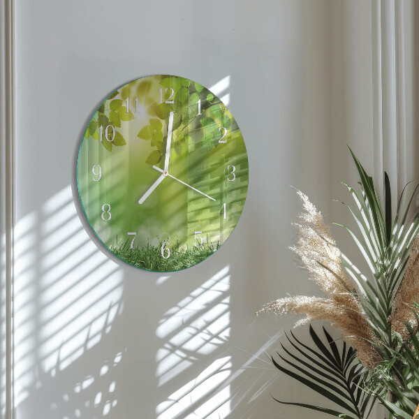 Okrúhle sklenené hodiny Jar