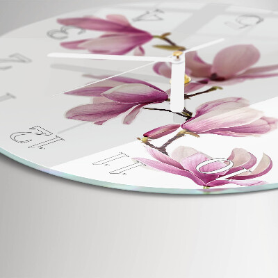 Okrúhle sklenené hodiny Magnólia