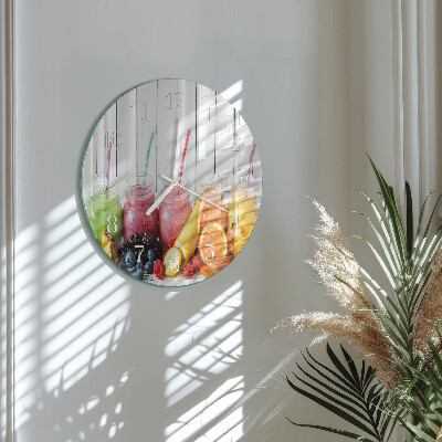 Okrúhle sklenené hodiny Smoothie