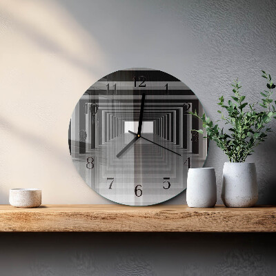 Okrúhle sklenené hodiny 3D tunel